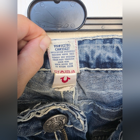 Vintage Y2K True Religion Joey Super T Low Rise Women's Boot Cut Blue Jeans - Picture 9 of 16